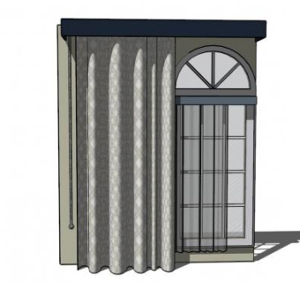 法式窗户落地窗SU模型下载_sketchup草图大师SKP模型