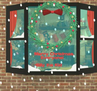 圣诞红色窗帘SU模型下载_sketchup草图大师SKP模型