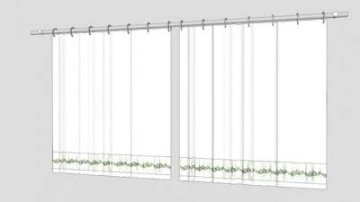 现代厨房窗帘SU模型下载_sketchup草图大师SKP模型