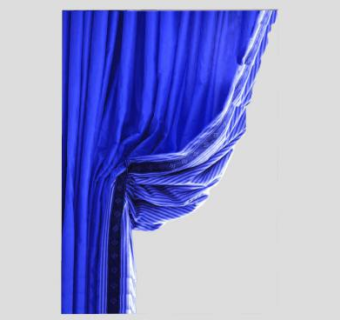 蓝色吊带帘钴窗帘SU模型下载_sketchup草图大师SKP模型