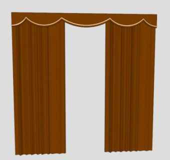 舞台窗帘SU模型下载_sketchup草图大师SKP模型