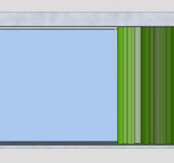 绿色窗帘SU模型下载_sketchup草图大师SKP模型