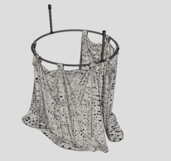 花纹浴帘开合帘SU模型下载_sketchup草图大师SKP模型