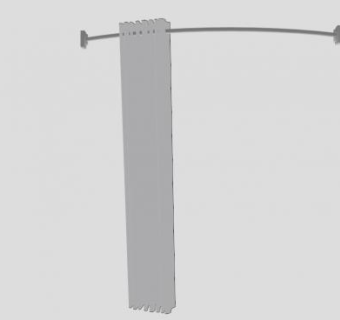 弯曲浴帘杆SU模型下载_sketchup草图大师SKP模型