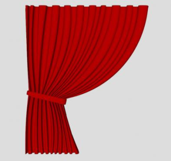 剧院红色窗帘SU模型下载_sketchup草图大师SKP模型