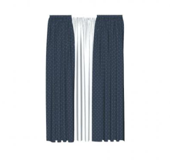 现代布艺窗帘SU模型下载_sketchup草图大师SKP模型