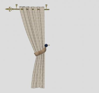 传统欧式窗帘SU模型下载_sketchup草图大师SKP模型
