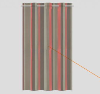 家居条纹窗帘SU模型下载_sketchup草图大师SKP模型