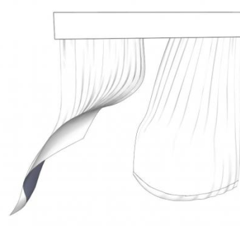 现代白色大帷幕窗帘SU模型下载_sketchup草图大师SKP模型