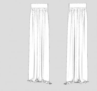 现代白色手动开合帘SU模型下载_sketchup草图大师SKP模型