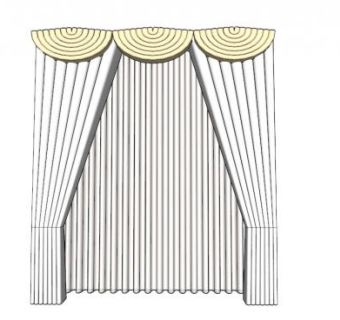 欧式双层卷帘SU模型下载_sketchup草图大师SKP模型