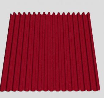 红色吊带窗帘SU模型下载_sketchup草图大师SKP模型