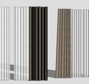 现代百叶窗开合帘SU模型下载_sketchup草图大师SKP模型