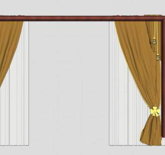 布艺开合帘SU模型下载_sketchup草图大师SKP模型