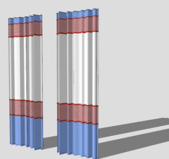 现代客厅窗帘SU模型下载_sketchup草图大师SKP模型