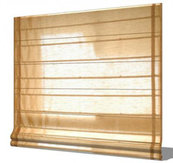 竹帘升降帘SU模型下载_sketchup草图大师SKP模型