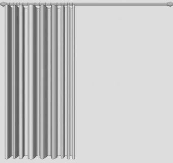 现代白色吊帘SU模型下载_sketchup草图大师SKP模型