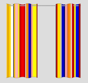 彩色窗帘SU模型下载_sketchup草图大师SKP模型