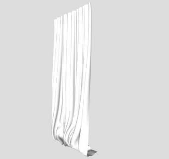 现代装饰白色窗帘SU模型下载_sketchup草图大师SKP模型