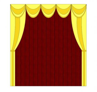 剧院大厅窗帘SU模型下载_sketchup草图大师SKP模型