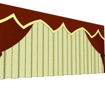 演出幕布SU模型下载_sketchup草图大师SKP模型