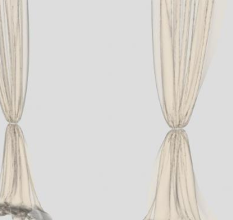 网纱开合窗帘SU模型SU模型下载_sketchup草图大师SKP模型