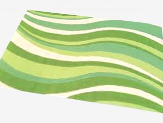 绿色现代地毯SU模型下载_sketchup草图大师SKP模型