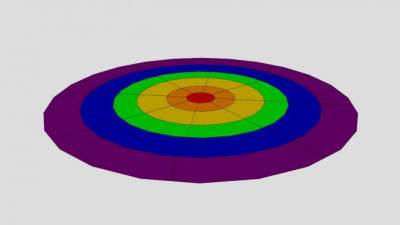 彩虹圆形地毯SU模型下载_sketchup草图大师SKP模型