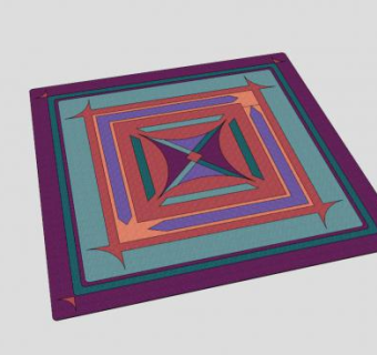 印度风格印花地毯SU模型下载_sketchup草图大师SKP模型