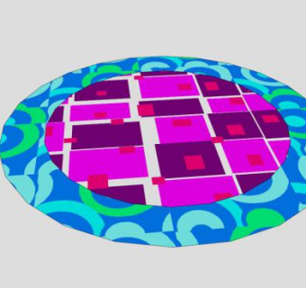 疯狂圆形地毯SU模型下载_sketchup草图大师SKP模型