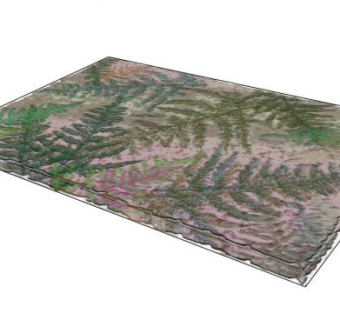 印花织物纹理地毯SU模型下载_sketchup草图大师SKP模型