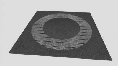 现代灰色圈绒地毯SU模型下载_sketchup草图大师SKP模型