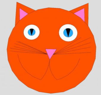 猫脸橘色地毯SU模型下载_sketchup草图大师SKP模型