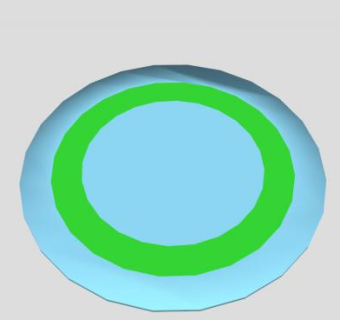 蓝绿色圆形地毯SU模型下载_sketchup草图大师SKP模型