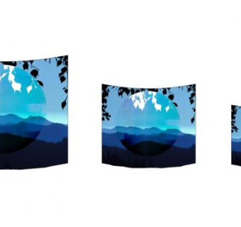 壁毯墙装饰SU模型下载_sketchup草图大师SKP模型