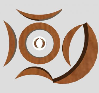 实木装饰弓箭手SU模型下载_sketchup草图大师SKP模型