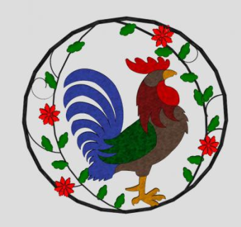 金属公鸡墙装饰SU模型下载_sketchup草图大师SKP模型