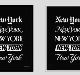 黑色纽约印刷墙饰SU模型下载_sketchup草图大师SKP模型