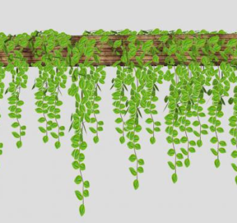 墙上绿色种植SU模型下载_sketchup草图大师SKP模型