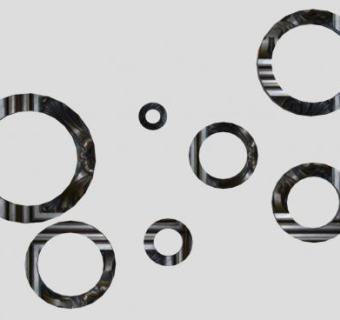 圆圈墙装饰SU模型下载_sketchup草图大师SKP模型