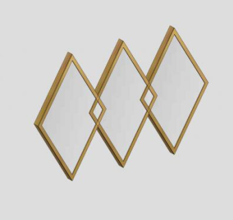 西榆重叠钻石镜SU模型下载_sketchup草图大师SKP模型