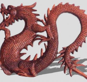 龙形墙装饰SU模型下载_sketchup草图大师SKP模型
