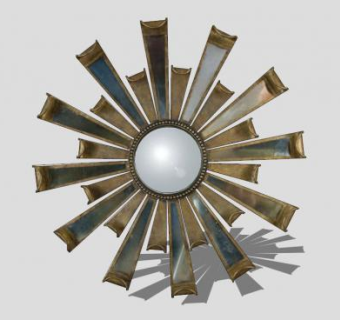 星形墙镜SU模型下载_sketchup草图大师SKP模型