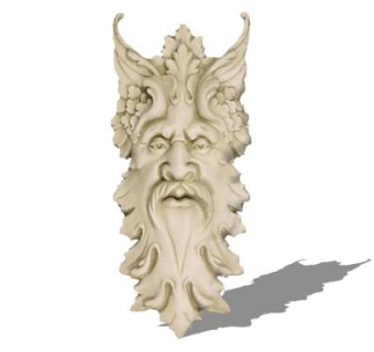 佛罗伦萨人面具装饰SU模型下载_sketchup草图大师SKP模型