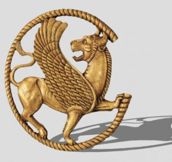 金属格里芬壁雕SU模型下载_sketchup草图大师SKP模型