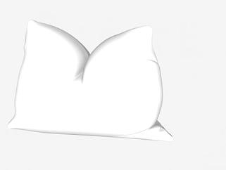 现代白色枕头SU模型下载_sketchup草图大师SKP模型