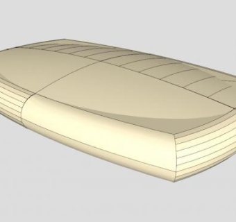 现代黄色抱枕SU模型下载_sketchup草图大师SKP模型