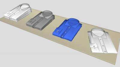 衬衫衣物衣裳SU模型下载_sketchup草图大师SKP模型