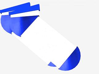 蓝白色袜子SU模型下载_sketchup草图大师SKP模型
