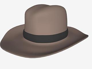 棕色帽子SU模型下载_sketchup草图大师SKP模型